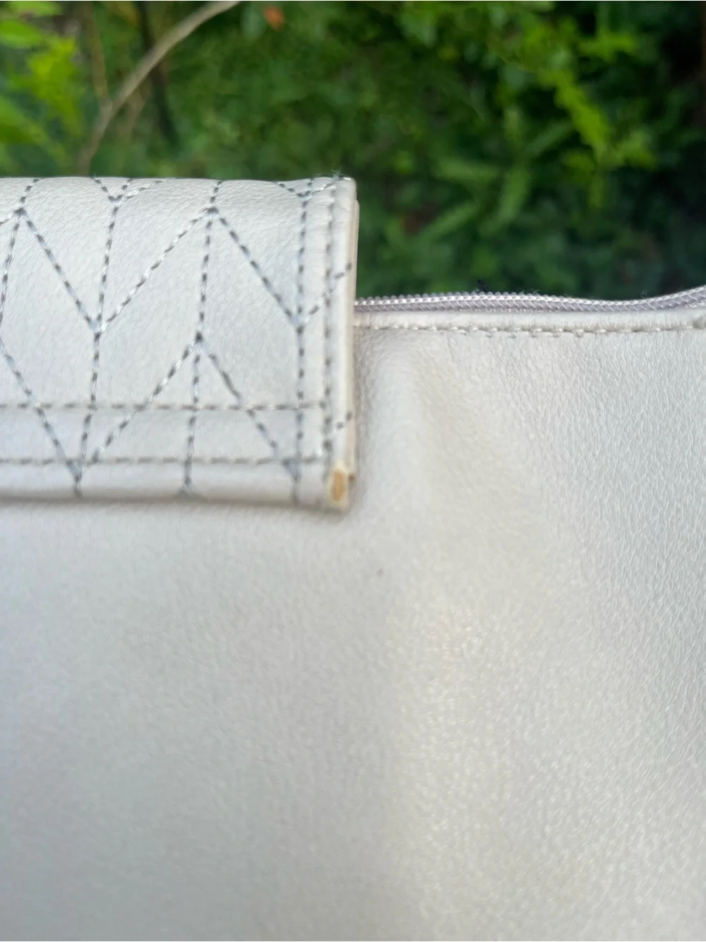 Jessica Simpson Taupe Chevron Wristlet/ Crossbody/Clutch with Gold accents.